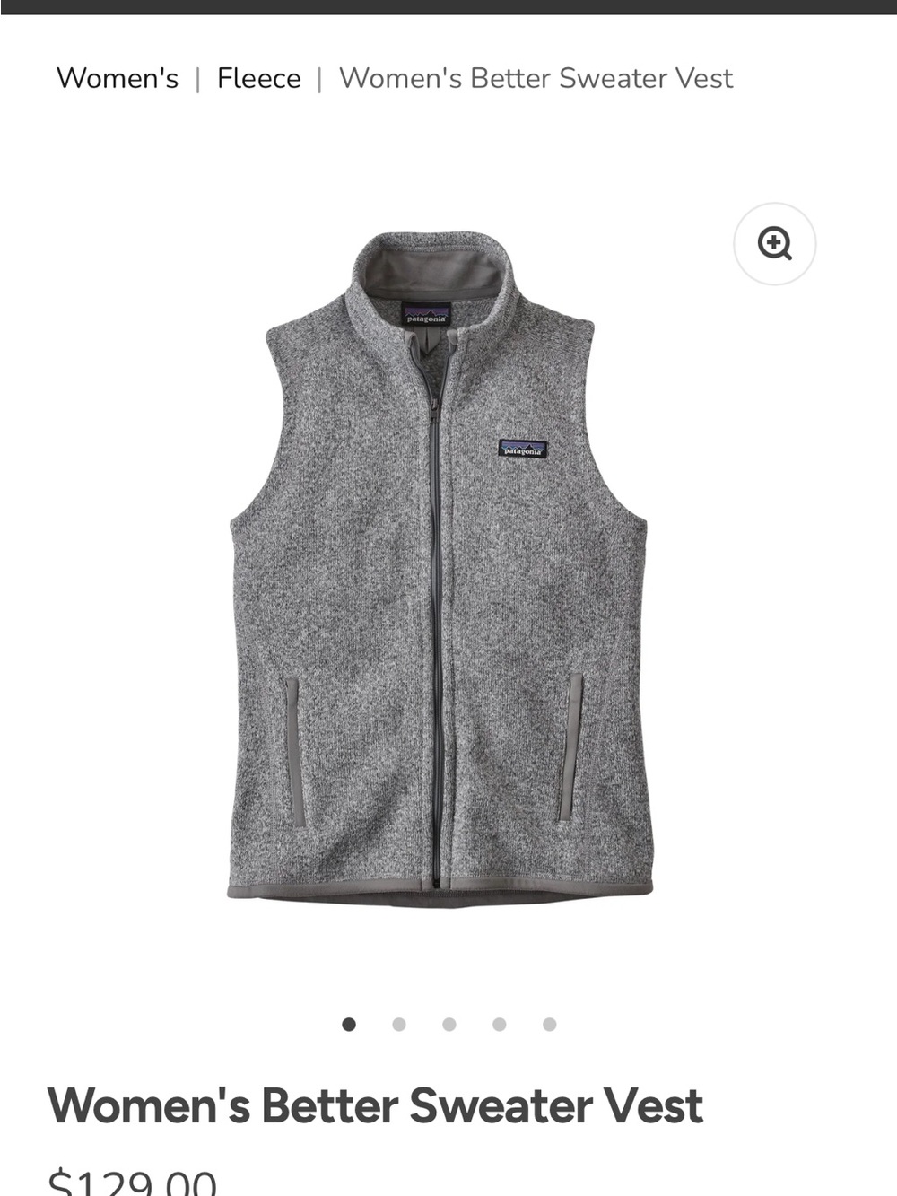 Patagonia Kids Heather Gray Fleece Vest